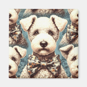 Íman Ilustração de Terrier Bedlington Retro