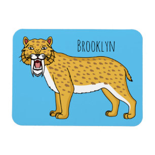 Íman Ilustração de tigre com dentes de Saber