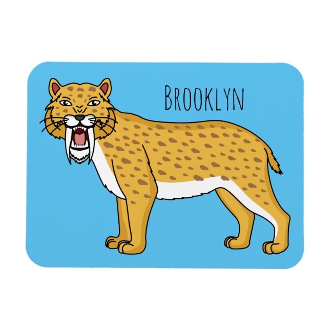 Íman Ilustração de tigre com dentes de Saber (Horizontal)