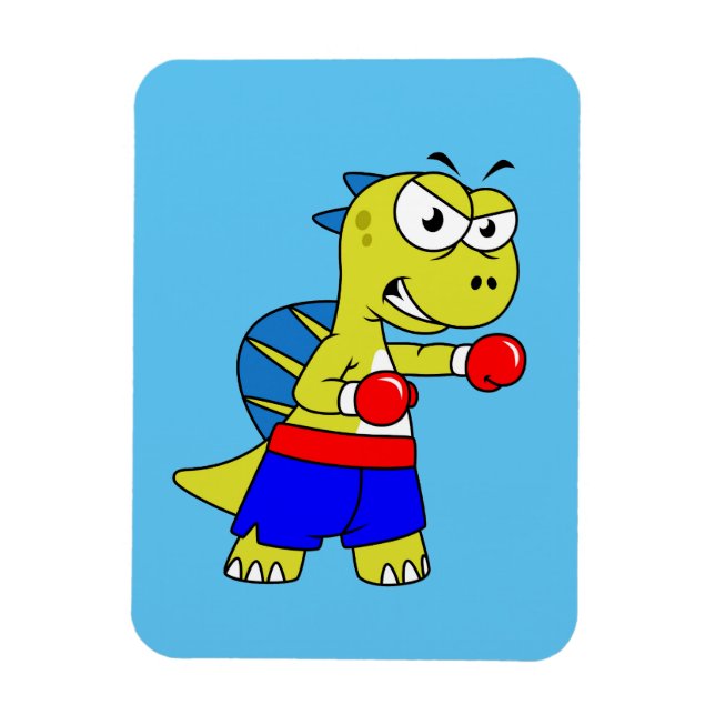 Íman Ilustração De Um Boxing De Espinossauro. (Vertical)