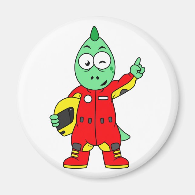 Íman Ilustração De Um Condutor De Automóveis De Corrida (Frente)