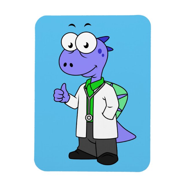 Íman Ilustração De Um Médico Espinossauro. (Vertical)