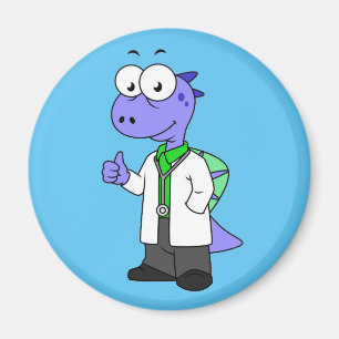 Íman Ilustração De Um Médico Espinossauro.