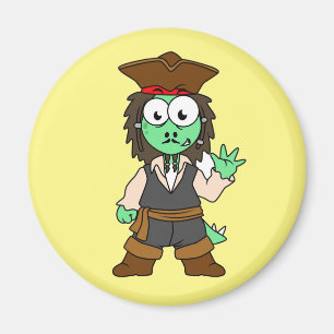 Íman Ilustração De Um Pirata De Estegossauro, Jack Spar