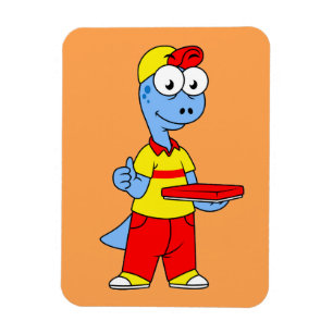 Íman Ilustração De Um Prestador De Brontossauro.