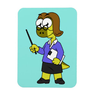 Íman Ilustração De Um Professor De Paquicéfalossauro.