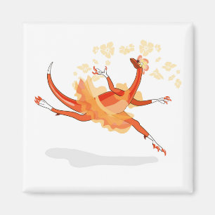 Íman Ilustração De Um Raptor De Ballerina. 2