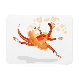 Íman Ilustração De Um Raptor De Ballerina. 2