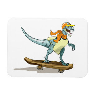 Íman Ilustração De Um Skate De Raptor.