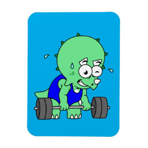 Íman Ilustração De Um Tricerátopo De Pesos.