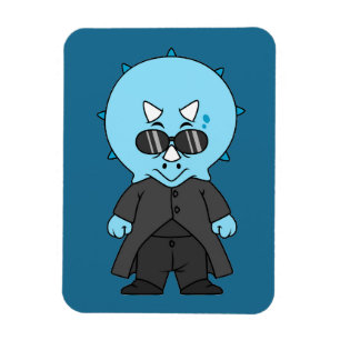 Íman Ilustração De Um Tricerátops Matriz.