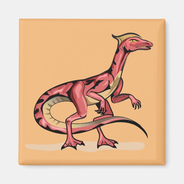 Íman Ilustração De Velociraptor. (Frente)