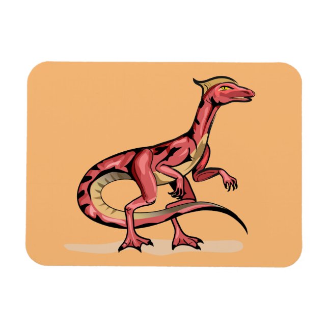 Íman Ilustração De Velociraptor. (Horizontal)