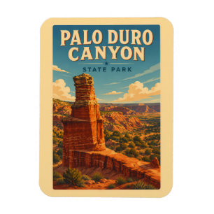 Íman Ilustração de Viagem da Arte do Cânion Palo Duro T