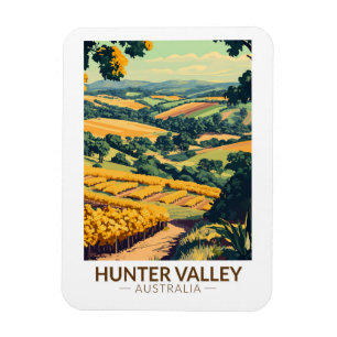Íman Ilustração de Viagem da Hunter Valley Austrália Ar