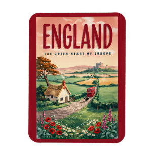 Íman Ilustração de Viagem da Zona Rural da Inglaterra A