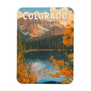 Íman Ilustração de Viagem de Arte Vintage do Colorado