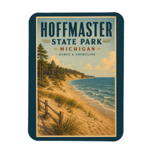Íman Ilustração de viagem do Hoffmaster State Park Mich
