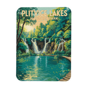 Íman Ilustração de Viagem do Parque Nacional dos Lagos 