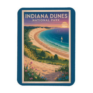 Íman Ilustração de Viagem do Parque Nacional Indiana Du
