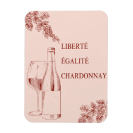 Íman Ilustração de Vinho Engraçado Liberté Égalité Char