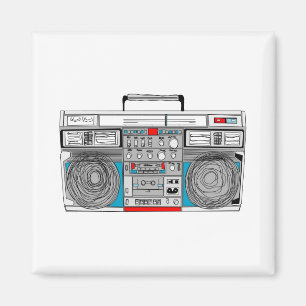 Íman ilustração do boombox 80s