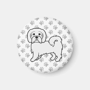 Íman Ilustração do Cão de Cartoon de Cuta de Coton de T