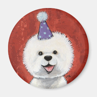 Íman Ilustração do Cão do Partido Frise Bichon
