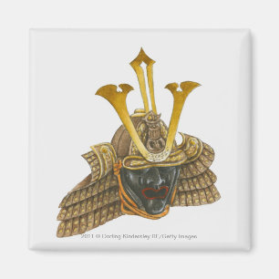 Íman Ilustração do capacete do século XVI do samurai