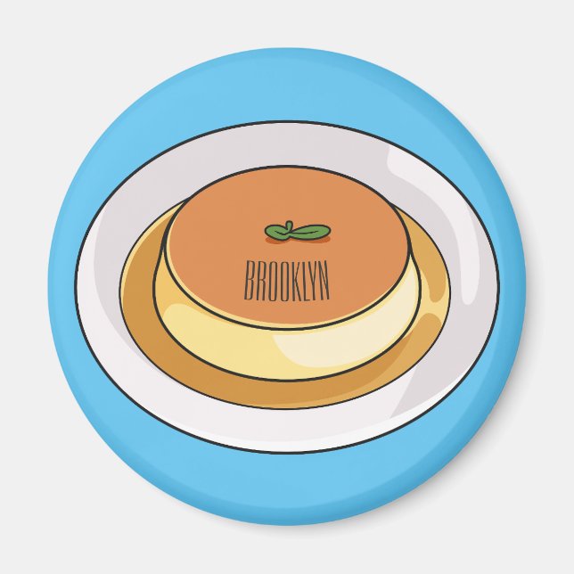 Íman ilustração do caramelo do creme (Frente)