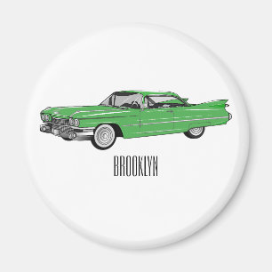 Íman Ilustração do desenho animado Classic car 1959