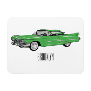 Íman Ilustração do desenho animado Classic car 1959