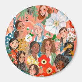 Íman Ilustração do Dia Internacional da Mulher