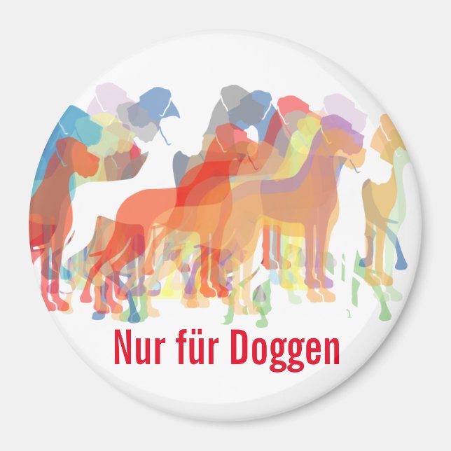 Íman Ilustração do Dogue Alemão (Frente)
