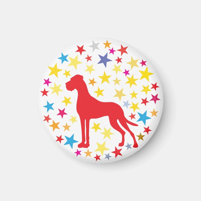 Íman Ilustração do Dogue Alemão (Frente)