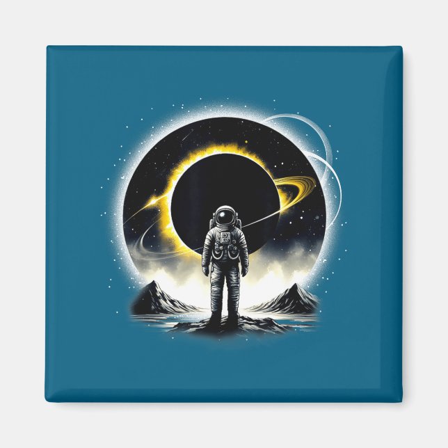 Íman Ilustração do Eclipse Espacial do Planeta da Ciênc (Frente)