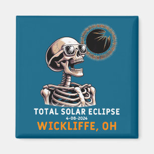 Íman Ilustração do Eclipse Solar Esqueleto Wickliffe Oh