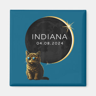 Íman Ilustração do Eclipse Solar Total de Indiana com G