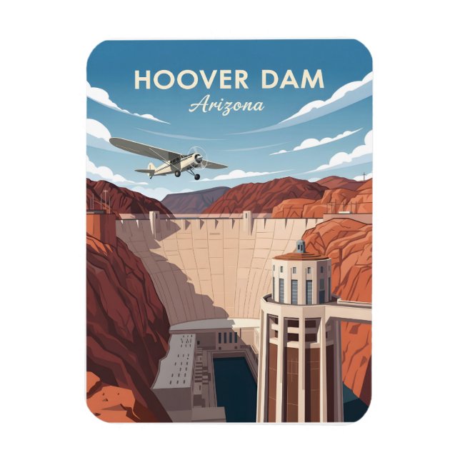 Íman Ilustração do estilo de safra da barragem (Vertical)