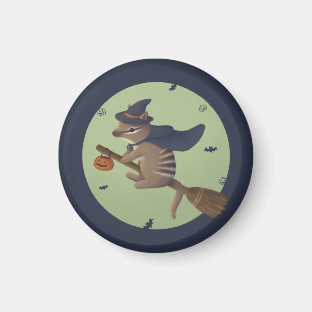 Íman Ilustração do Halloween: Número do Assistente (Frente)