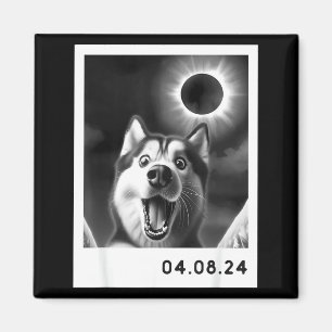 Íman Ilustração do Husky Siberiano na Totalidade do Ecl