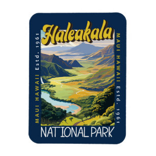 Íman Ilustração do Parque Nacional de Haleakala Afastad
