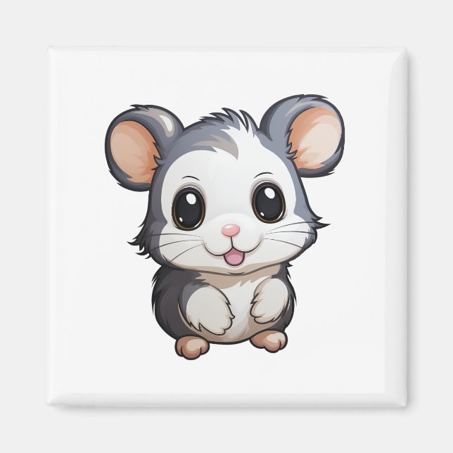 Íman Ilustração do rato de desenho animado (Frente)