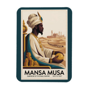 Íman Ilustração do Rei Africano do Império Mali Mansa M