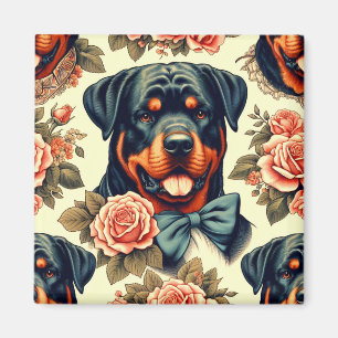 Íman Ilustração do Rottweiler Retro