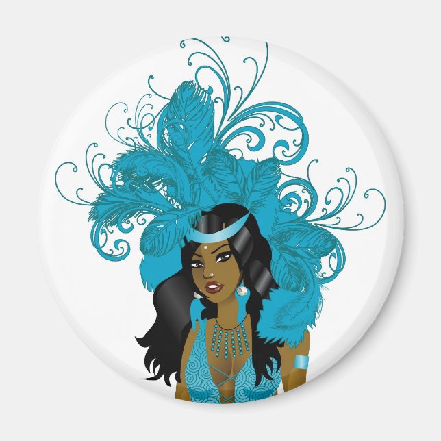 Íman Ilustração do show do carnaval do las vegas (Frente)