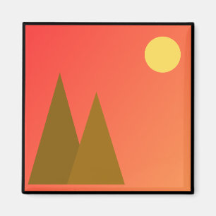 Íman Ilustração do sol moderno acrílico