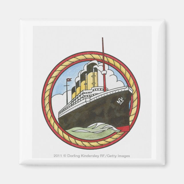 Íman Ilustração do Titanic (Frente)