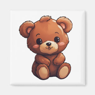 Íman Ilustração do urso de desenho animado