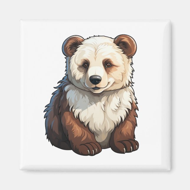Íman Ilustração do urso de desenho animado (Frente)